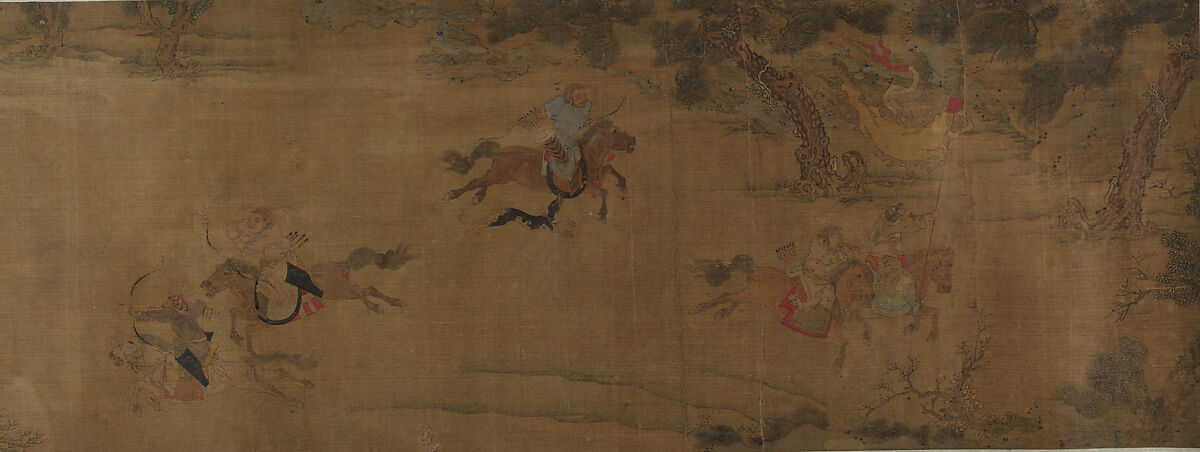 Tartar Huntsman, Unidentified artist, Handscroll; ink and color on silk, China 