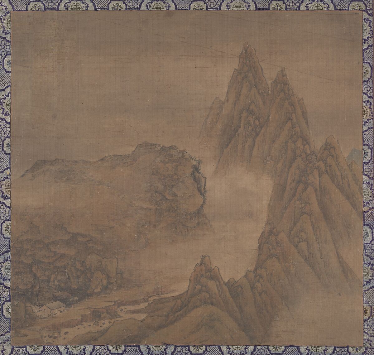 Landscape, Unidentified artist, Album leaf; ink and color on silk, China 