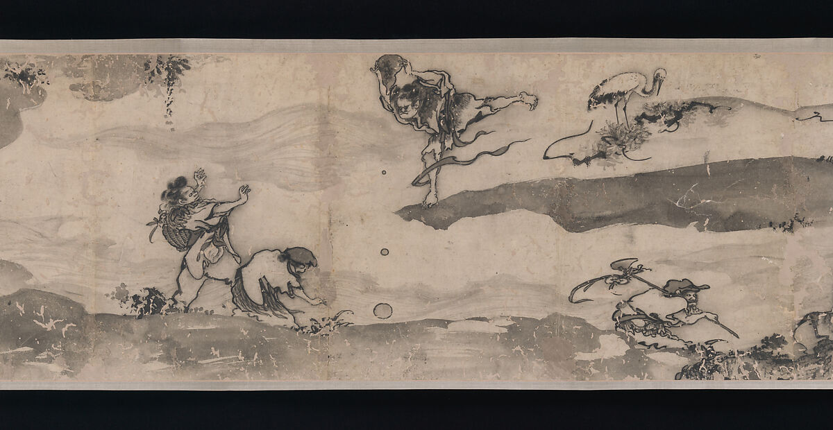 Merry Gatherings in the Magic Jar, Gong Kai (Chinese, 1222–after 1304), Handscroll; ink on paper, China