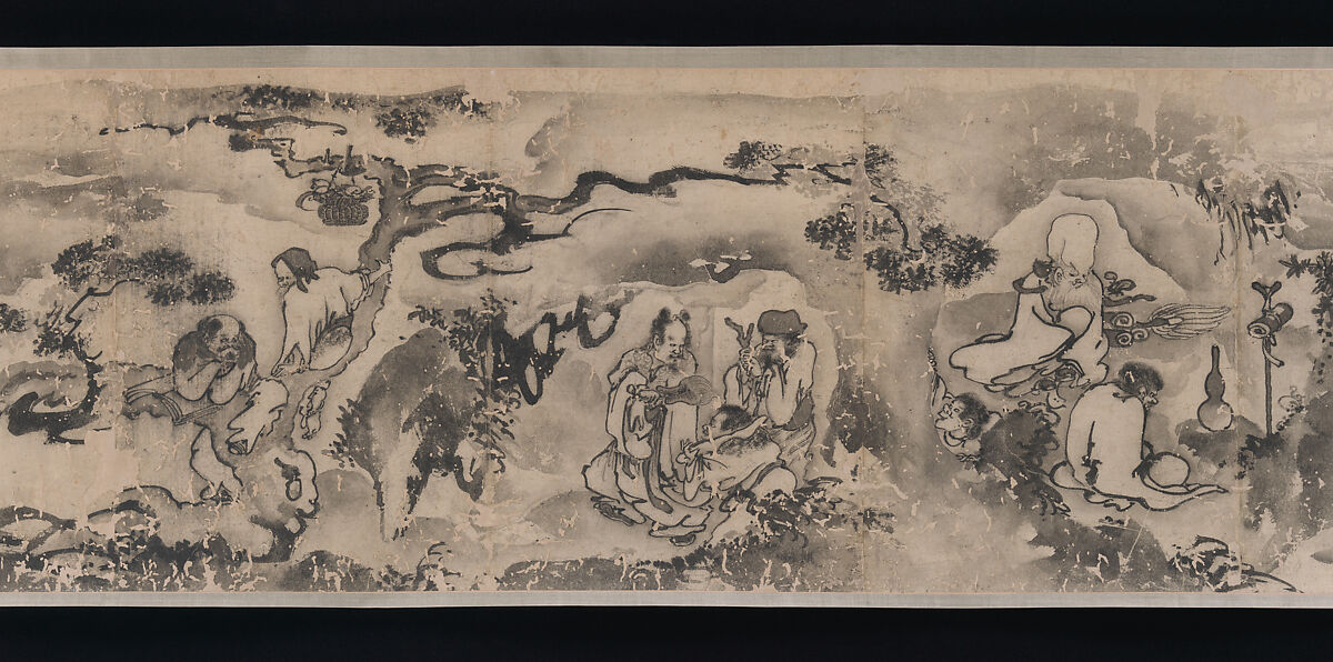 Merry Gatherings in the Magic Jar, Gong Kai (Chinese, 1222–after 1304), Handscroll; ink on paper, China