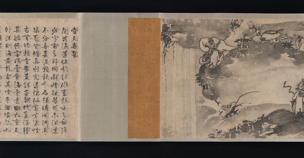 Merry Gatherings in the Magic Jar, Gong Kai (Chinese, 1222–after 1304), Handscroll; ink on paper, China