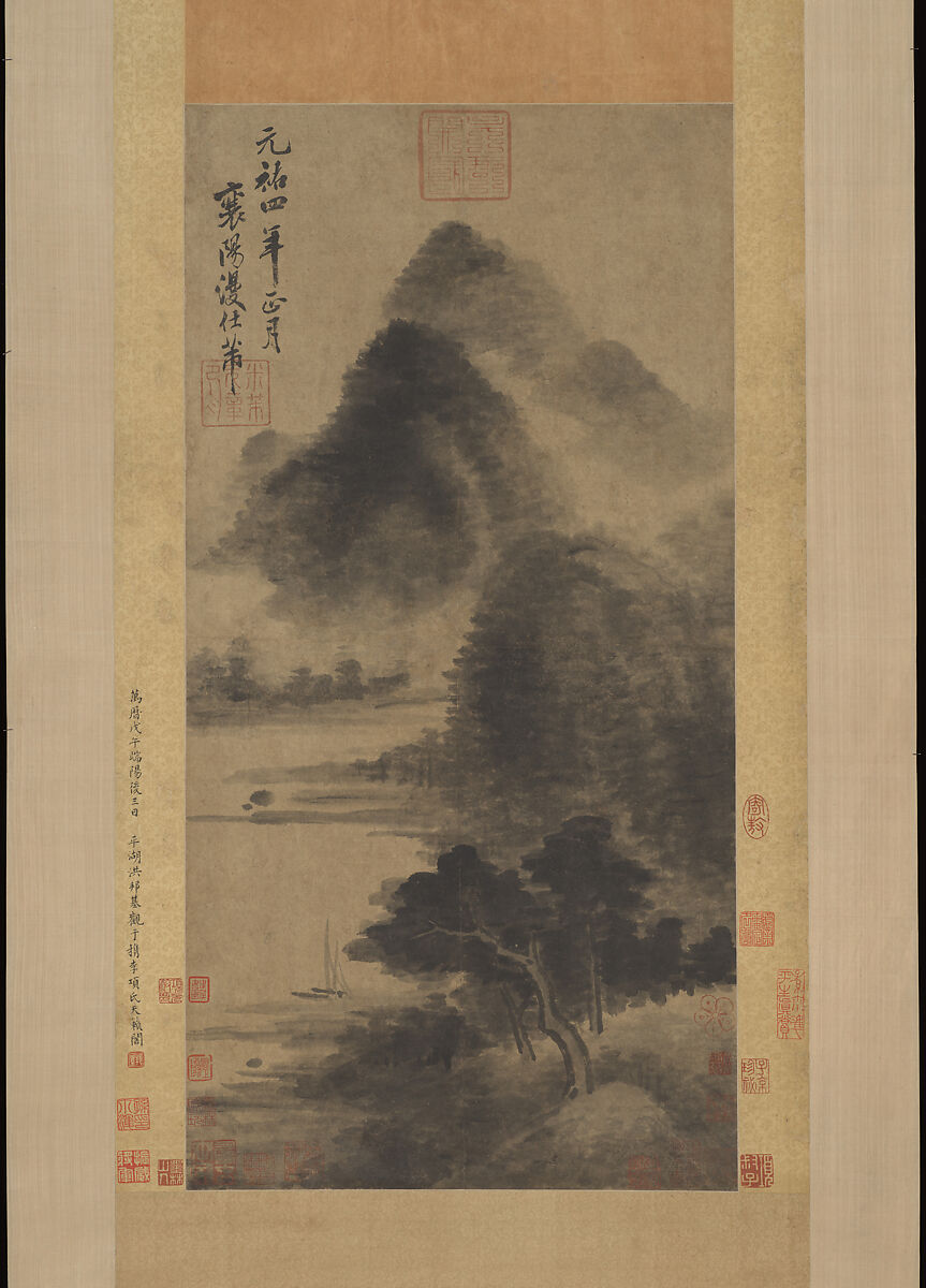 Landscape, Unidentified artist, Hanging scroll; silk, China 