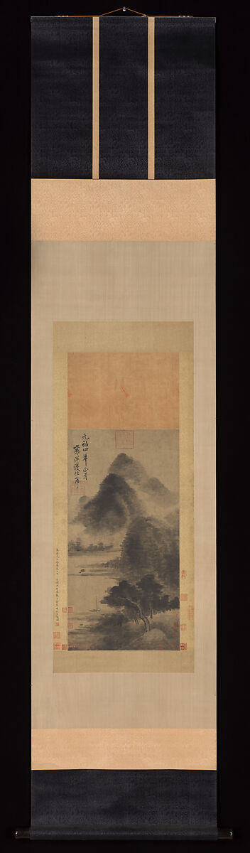 Landscape, Unidentified artist, Hanging scroll; silk, China