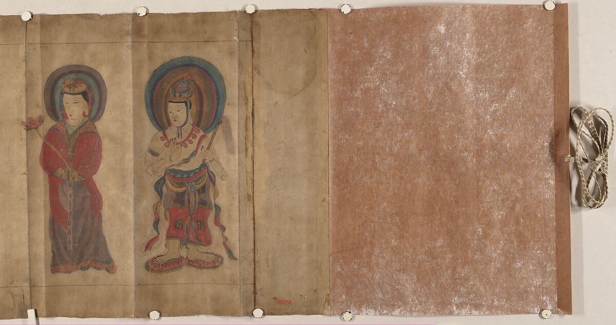 Part of a Buddhistic Sutra, Unidentified artist, Handscroll; ink and color on paper, China