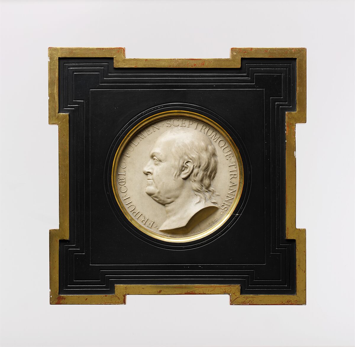 Medallion of Benjamin Franklin, Jean-Baptiste Nini (Italian, Urbino 1717–1786 Chaumont-sur-Loire), Stoneware 