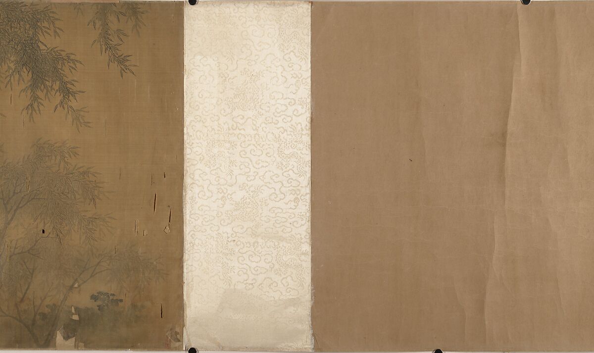 Washing Horses in a River, Unidentified artist, Handscroll; ink and color on silk, China