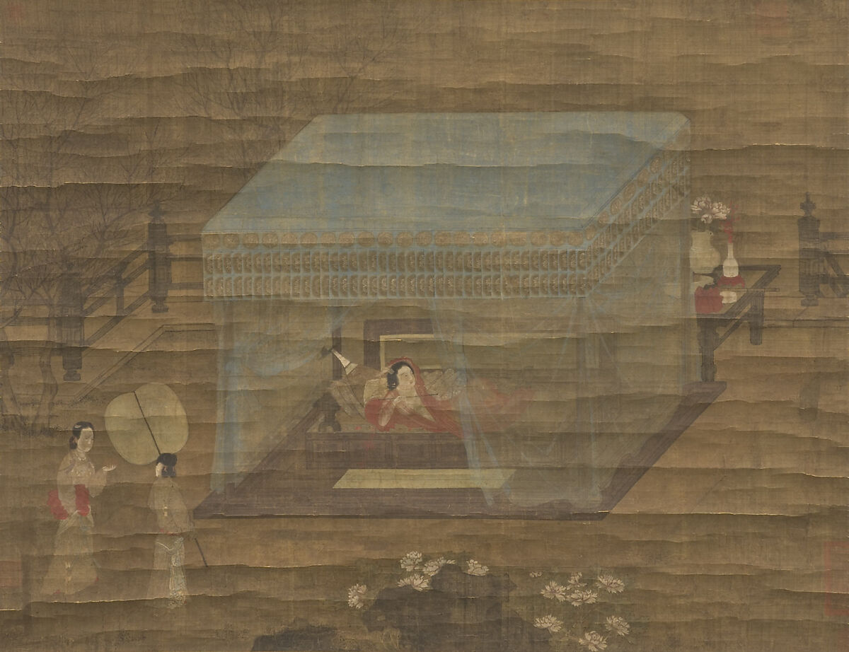 A Beauty, Unidentified artist, Hanging scroll; ink and color on silk, China 