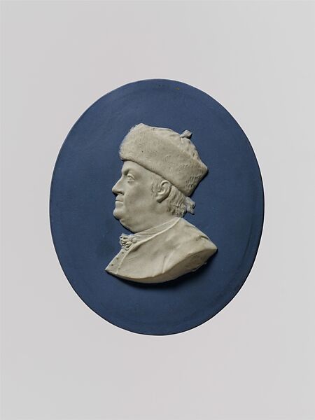 Medallion of Benjamin Franklin, Jean-Baptiste Nini (Italian, Urbino 1717–1786 Chaumont-sur-Loire), Earthenware, British 