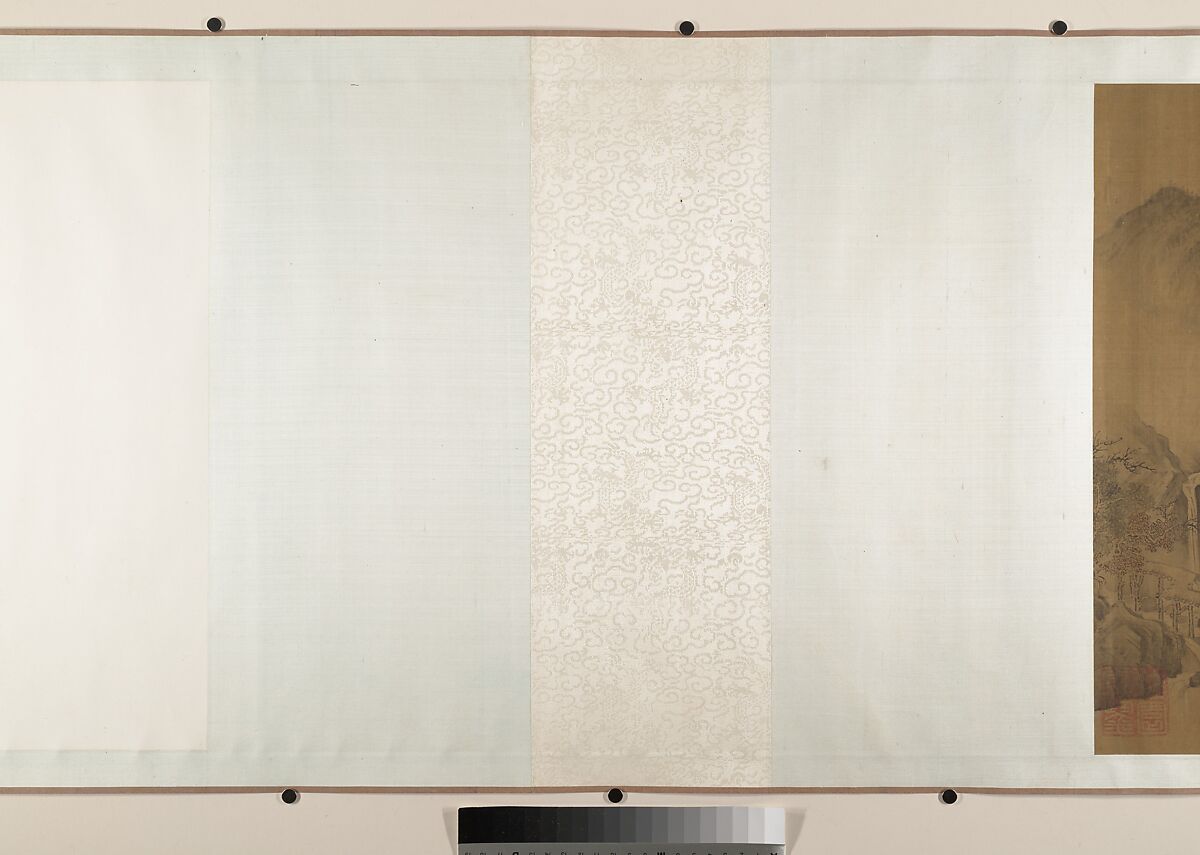 A Secluded Fishing Village, Unidentified artist, Handscroll; ink and color on silk, China