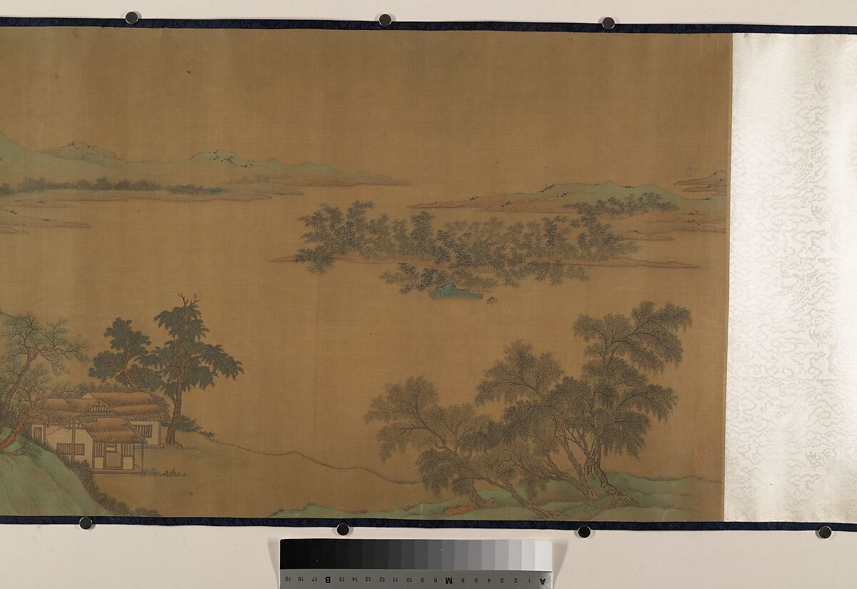 Garden estate, Unidentified artist  , 17th century, Handscroll; ink and color on silk, China