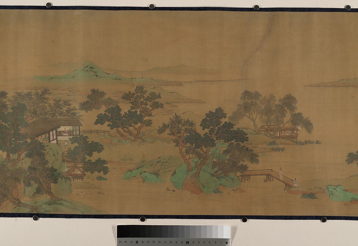 Garden estate, Unidentified artist  , 17th century, Handscroll; ink and color on silk, China
