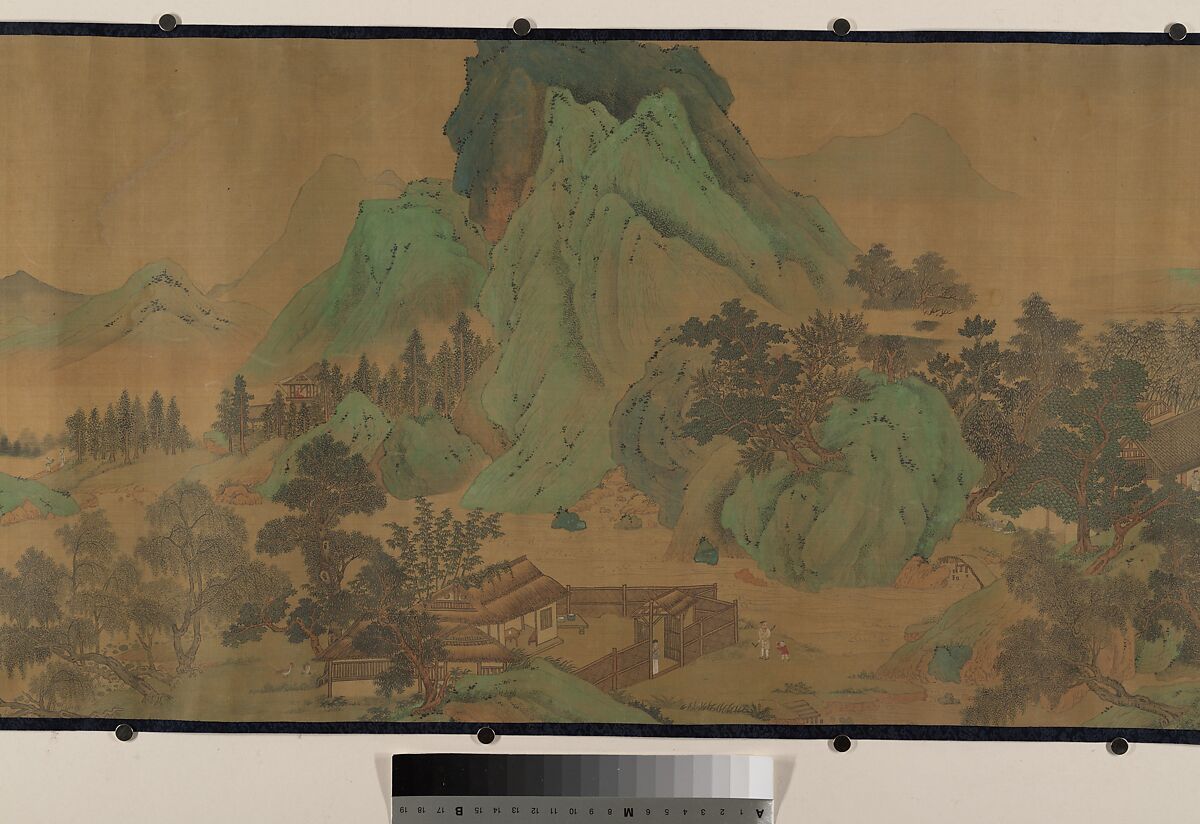 Garden estate, Unidentified artist  , 17th century, Handscroll; ink and color on silk, China