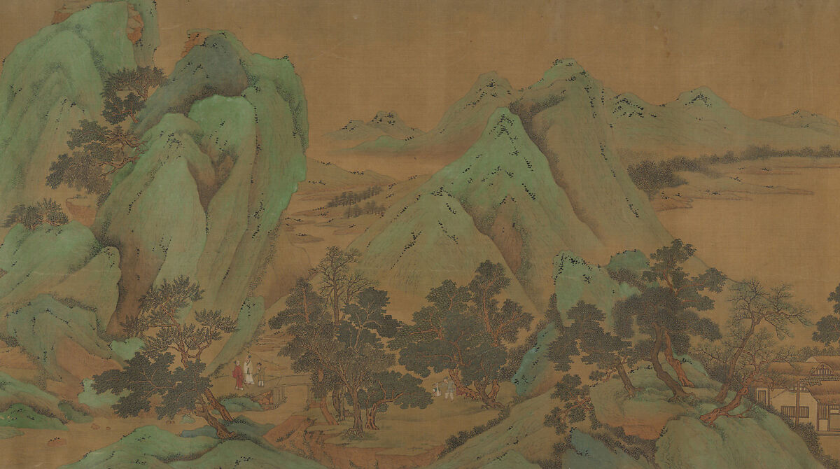 Garden estate, Unidentified artist  , 17th century, Handscroll; ink and color on silk, China 