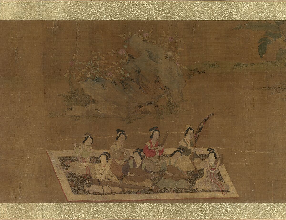 Lady Su Hui and Her Verse Puzzle, Qiu Ying  Chinese, Handscroll; ink and color on silk, China