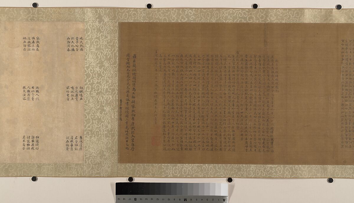 Lady Su Hui and Her Verse Puzzle, In the style of Qiu Ying (Chinese, ca. 1495–1552), Handscroll; ink and color on silk, China