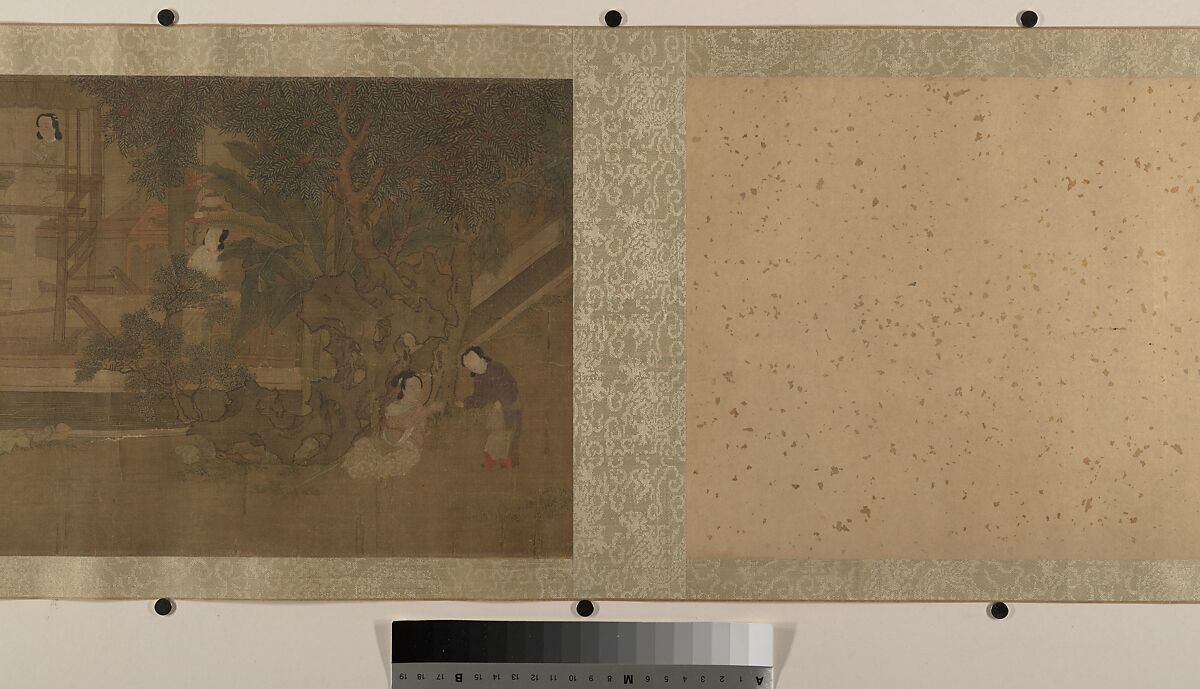 Lady Su Hui and Her Verse Puzzle, In the style of Qiu Ying (Chinese, ca. 1495–1552), Handscroll; ink and color on silk, China
