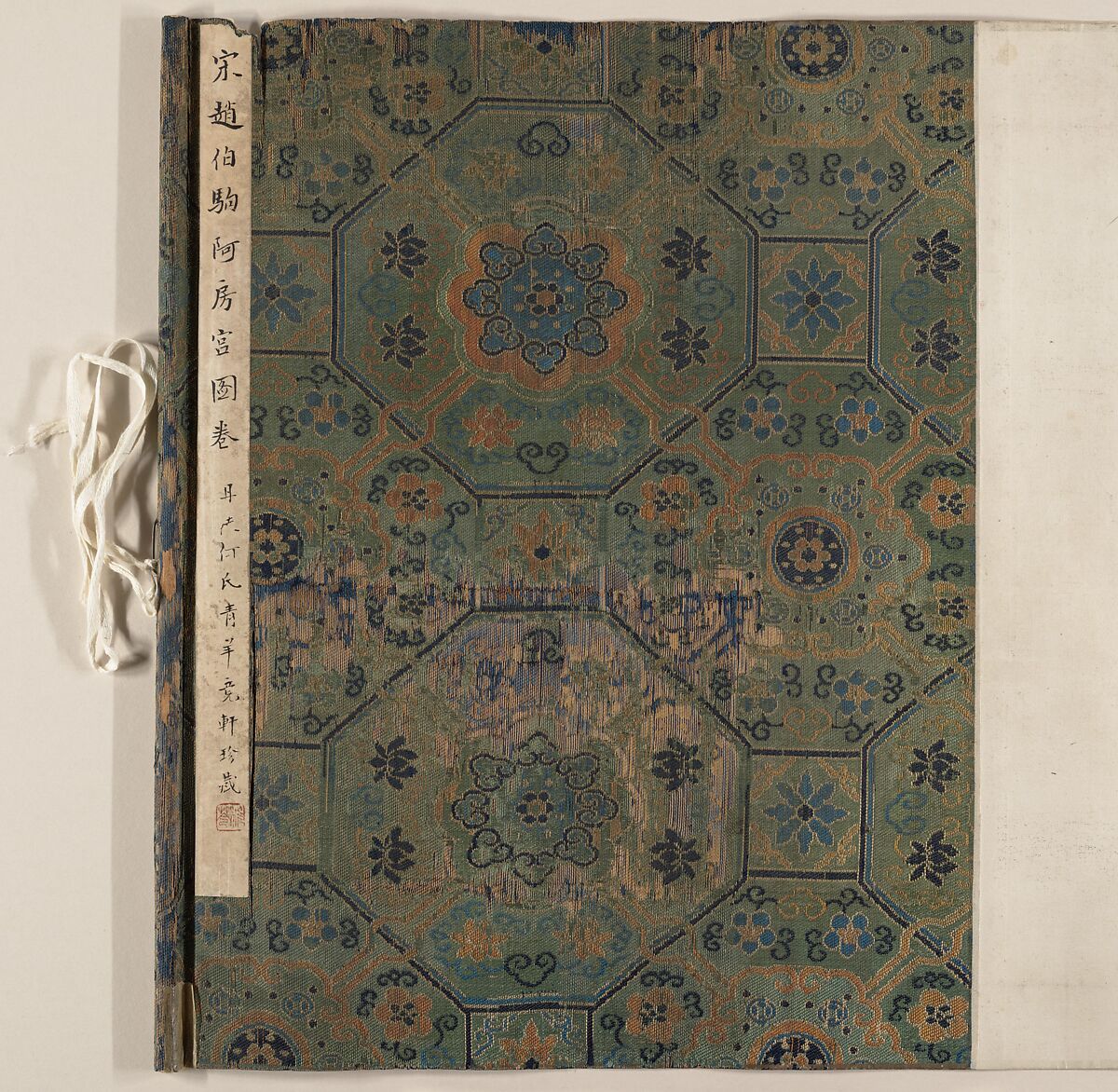 Landscape of Qin Palaces, Unidentified artist, Handscroll; ink and color on silk, China