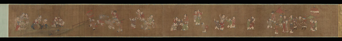 The Hundred Sons, Unidentified artist, Handscroll; ink and color on silk, China