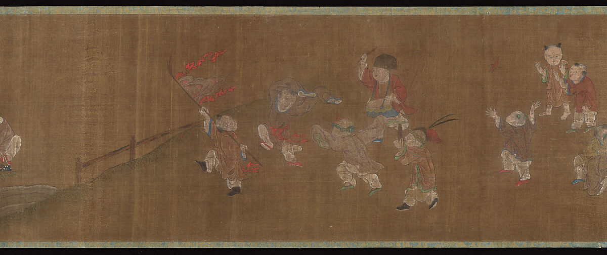 The Hundred Sons, Unidentified artist, Handscroll; ink and color on silk, China