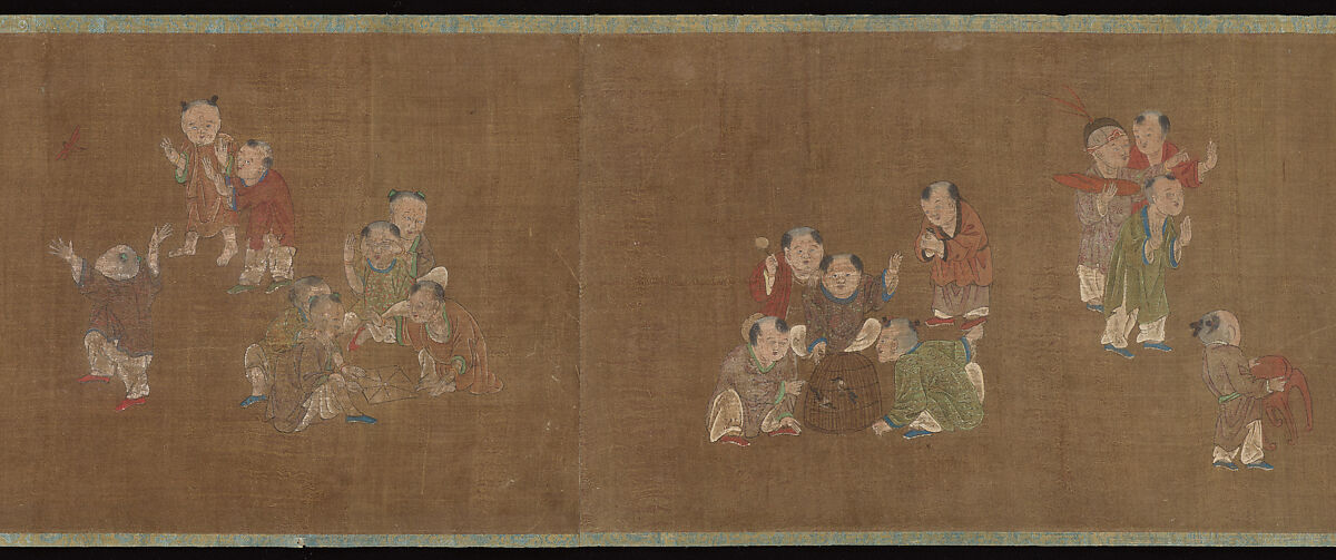 The Hundred Sons, Unidentified artist, Handscroll; ink and color on silk, China