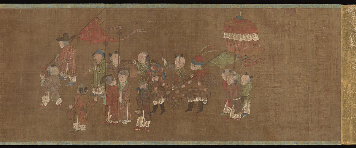 The Hundred Sons, Unidentified artist, Handscroll; ink and color on silk, China