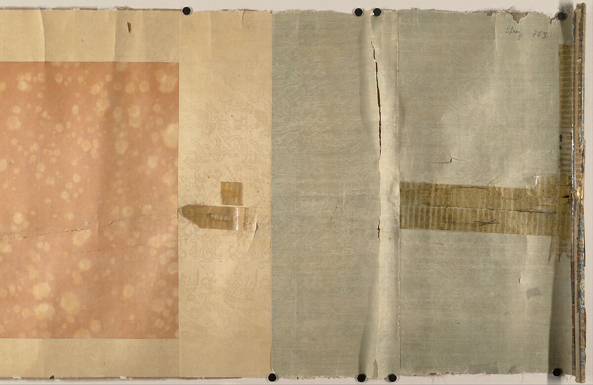 Still Life with Flowers and Rocks, Unidentified artist, Handscroll; ink and color on silk, China