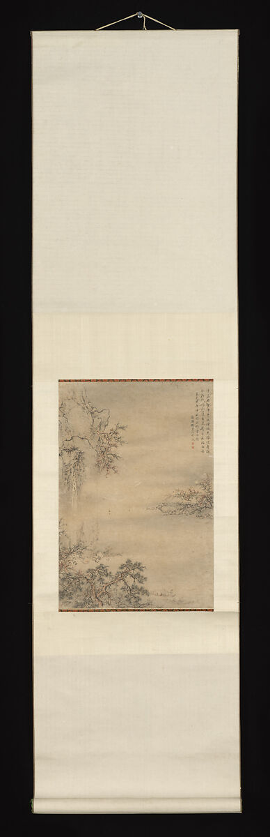 Landscape, Wu Tong (Chinese, active ca. 1834), Hanging scroll; ink and color on paper, China