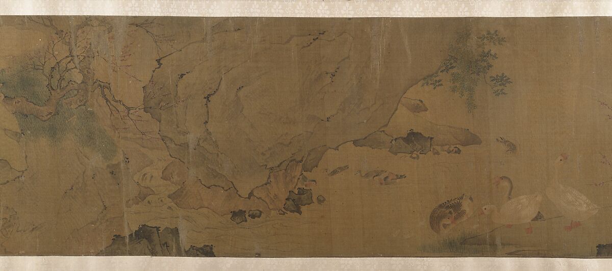 The Hundred Birds, Attributed to Dai Wan (Chinese, active 1111–25), Handscroll; ink and color on silk, China