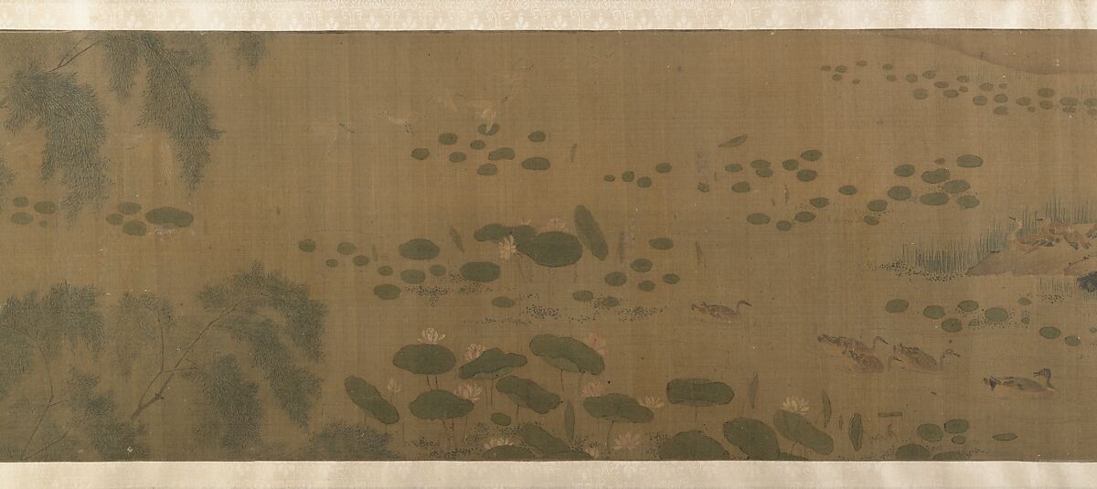 The Hundred Birds, Attributed to Dai Wan (Chinese, active 1111–25), Handscroll; ink and color on silk, China