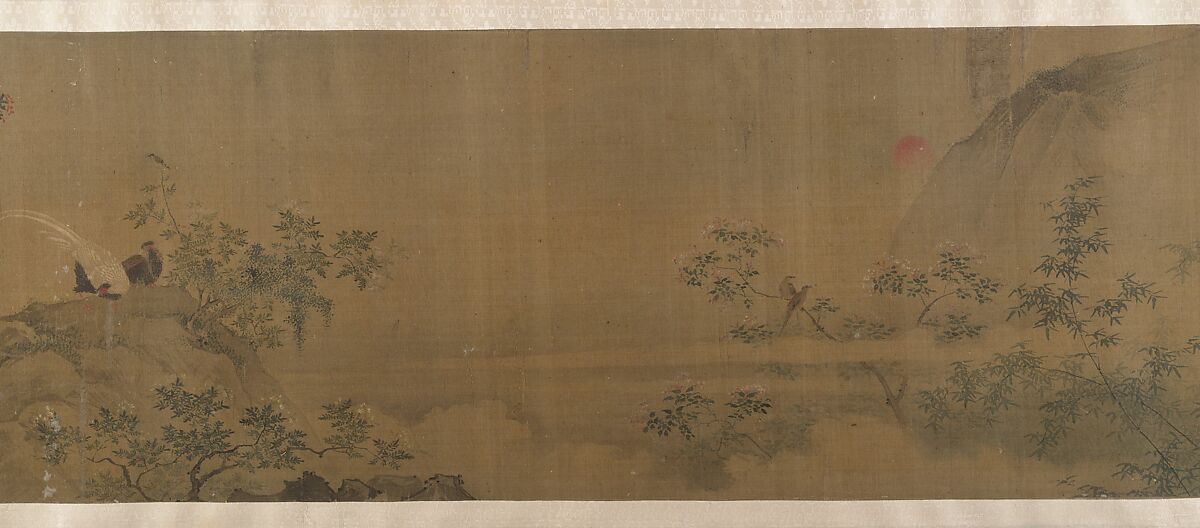 The Hundred Birds, Attributed to Dai Wan (Chinese, active 1111–25), Handscroll; ink and color on silk, China