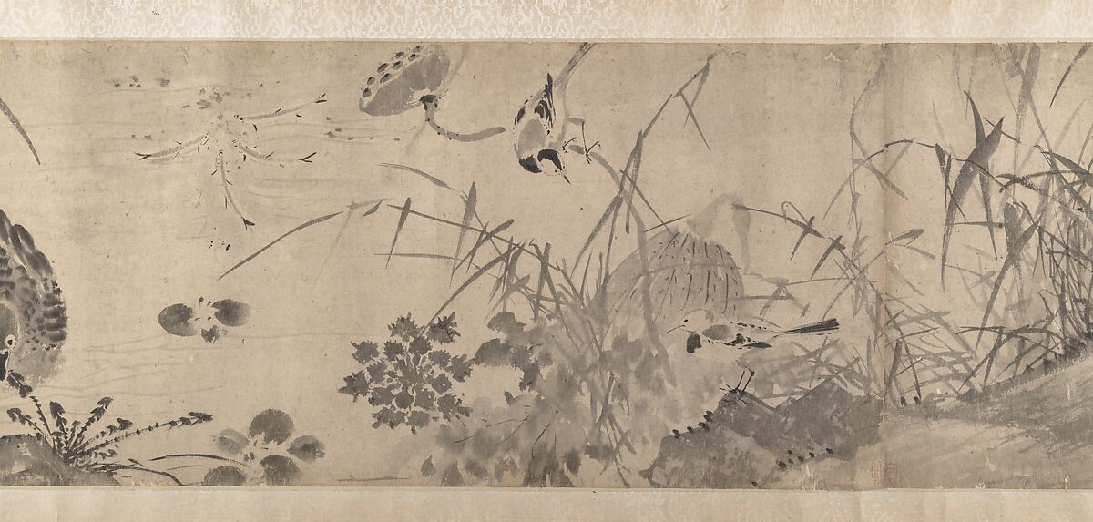 Marsh Scene with Birds, Attributed to Shen Zhou (Chinese, 1427–1509), Handscroll; ink on paper, China