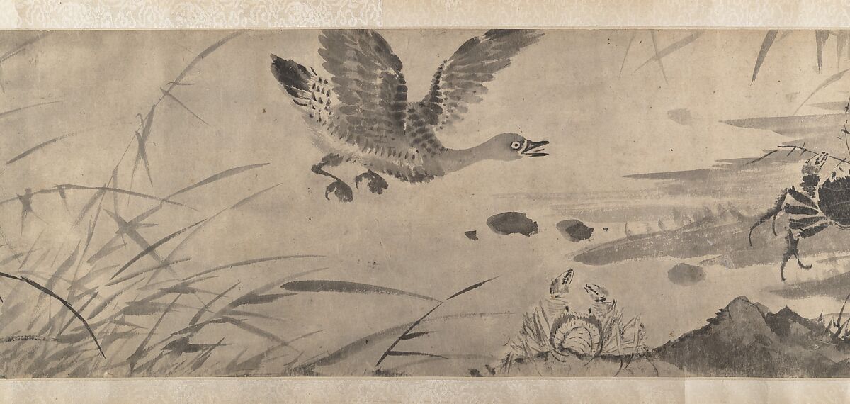 Marsh Scene with Birds, Attributed to Shen Zhou (Chinese, 1427–1509), Handscroll; ink on paper, China