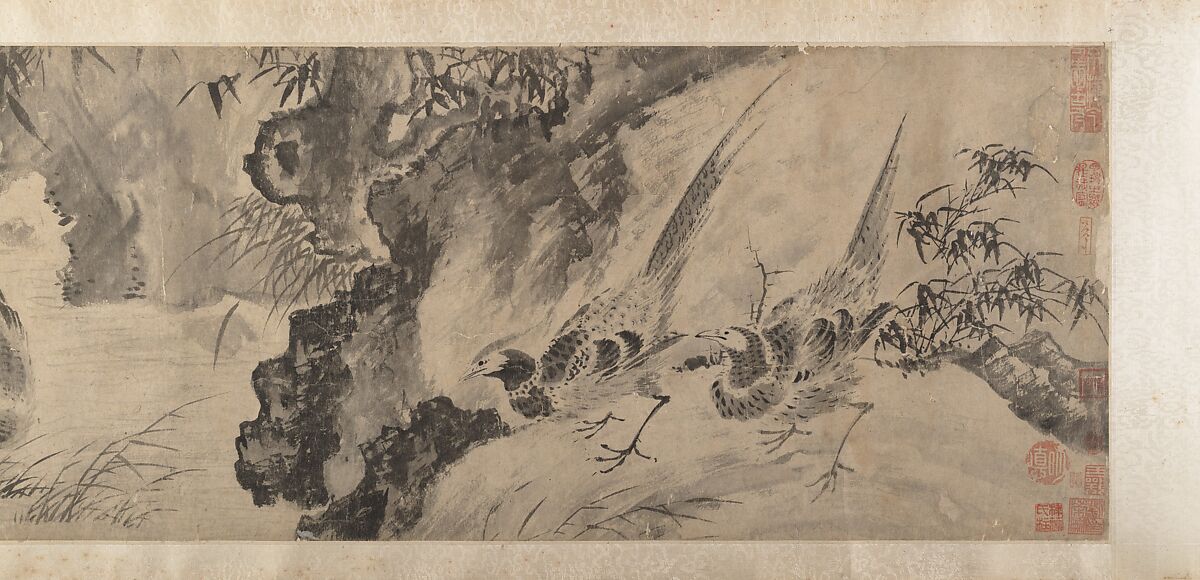 Marsh Scene with Birds, Attributed to Shen Zhou (Chinese, 1427–1509), Handscroll; ink on paper, China