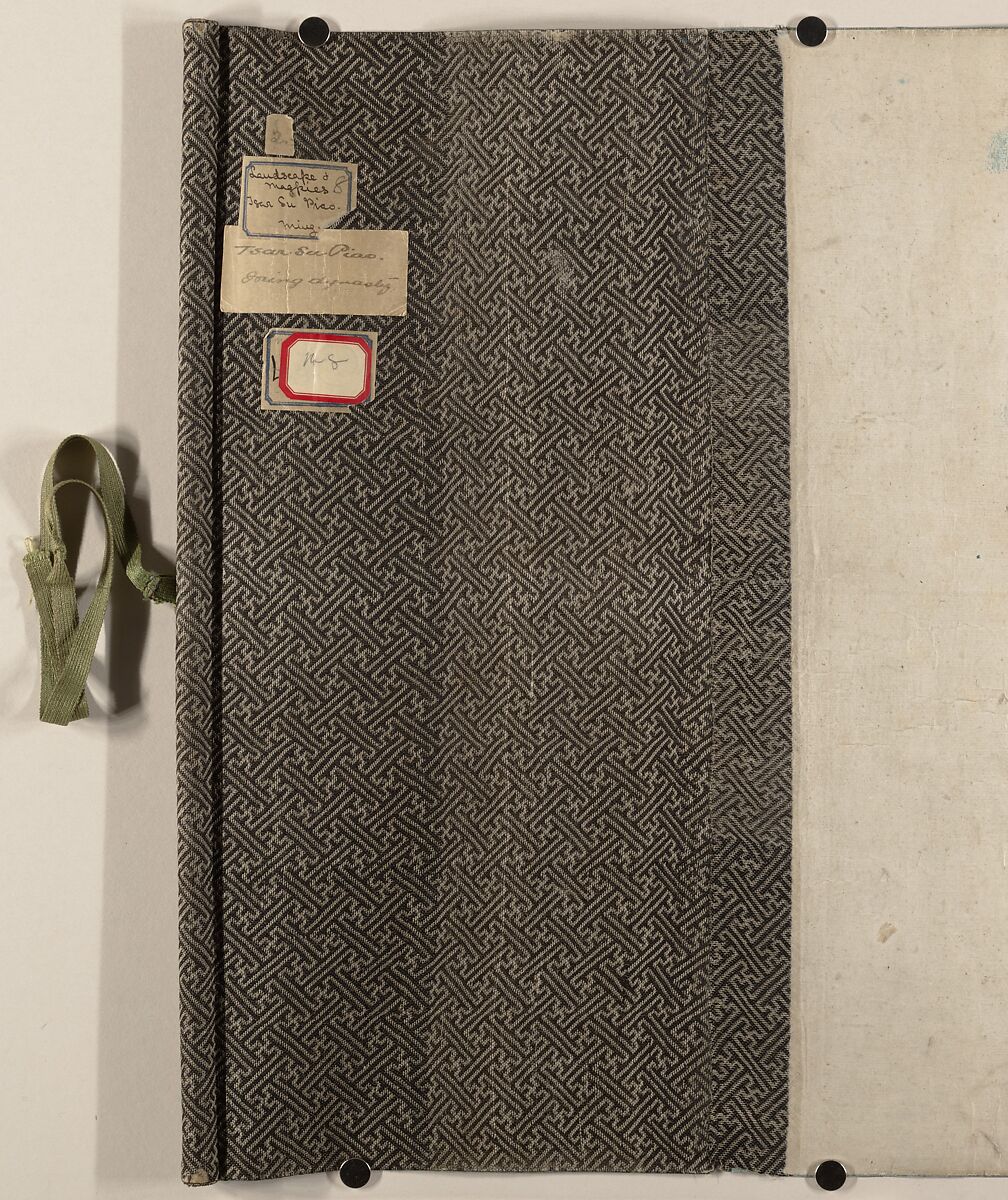 Landscape with White-Breasted Crows, Attributed to Zha Shibiao (Chinese, 1615–1698), Handscroll; ink and color on paper, China