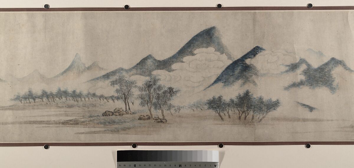 Landscape, Unidentified artist, Handscroll; ink and color on silk, China