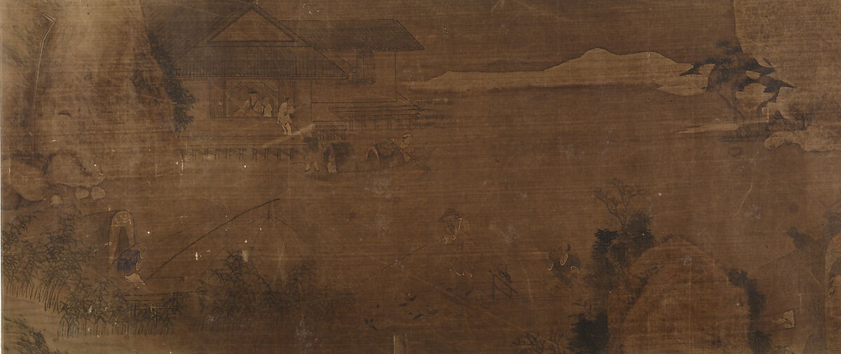 Fishing Scene, Unidentified artist, Handscroll; ink and color on silk, China 