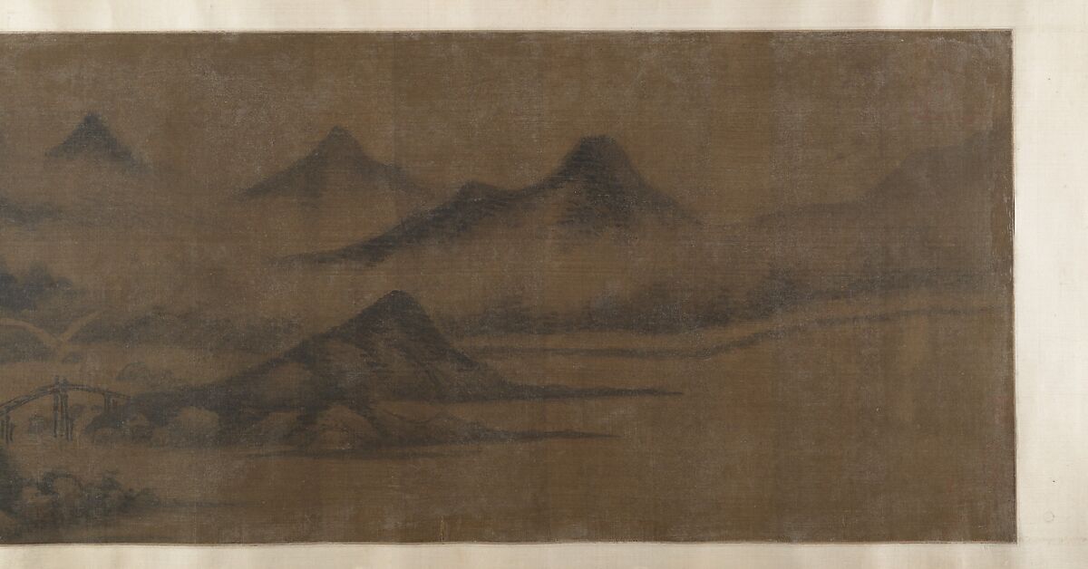 Mountain Landscape, Unidentified artist, Handscroll; ink on silk, China