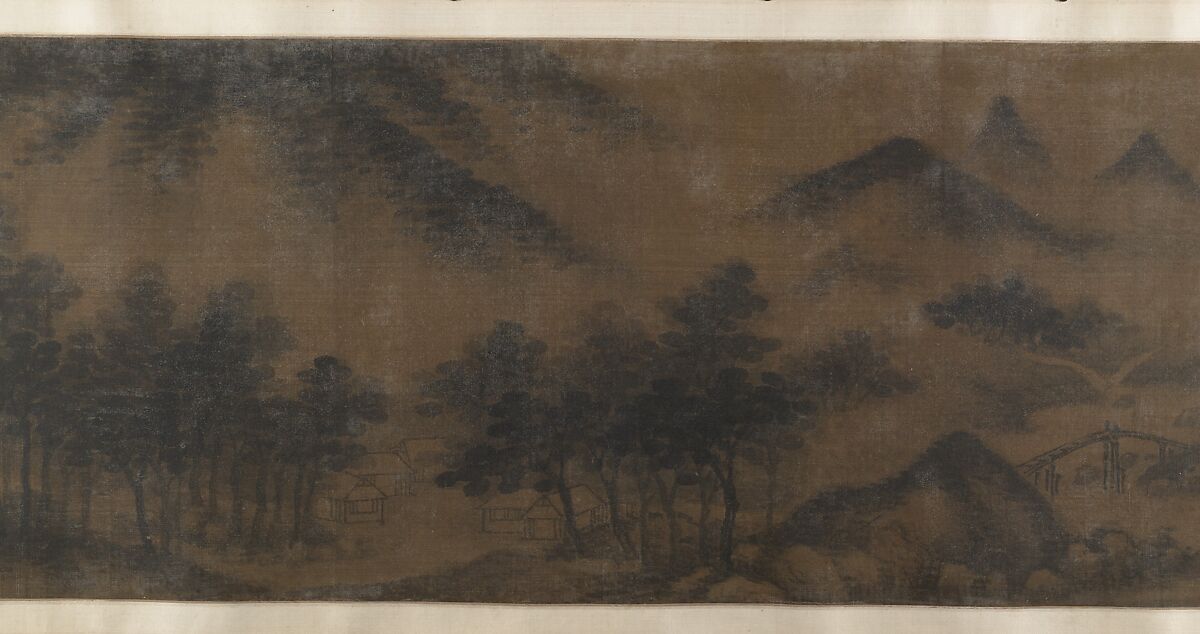 Mountain Landscape, Unidentified artist, Handscroll; ink on silk, China