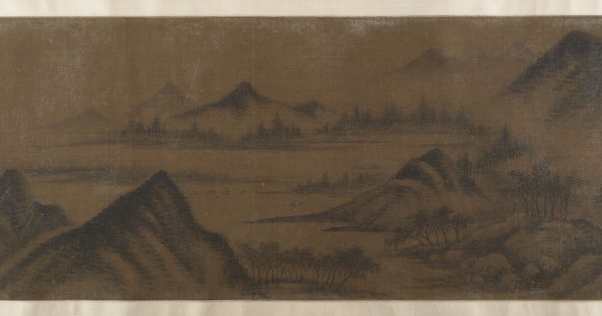 Mountain Landscape, Unidentified artist, Handscroll; ink on silk, China