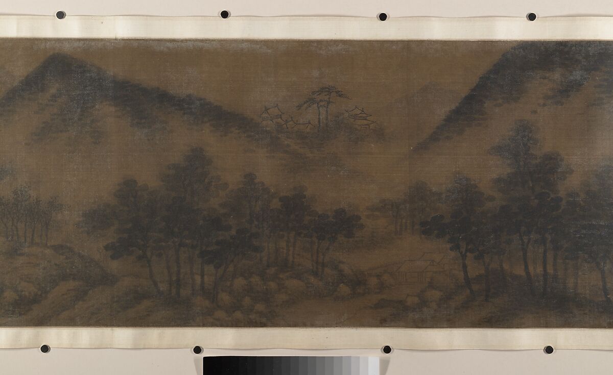 Mountain Landscape, Unidentified artist, Handscroll; ink on silk, China