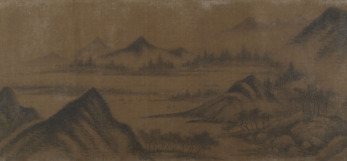 Mountain Landscape, Unidentified artist, Handscroll; ink on silk, China 