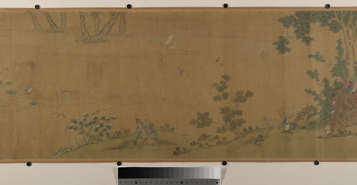 The Hundred Birds, Unidentified artist, Handscroll; ink and color on silk, China