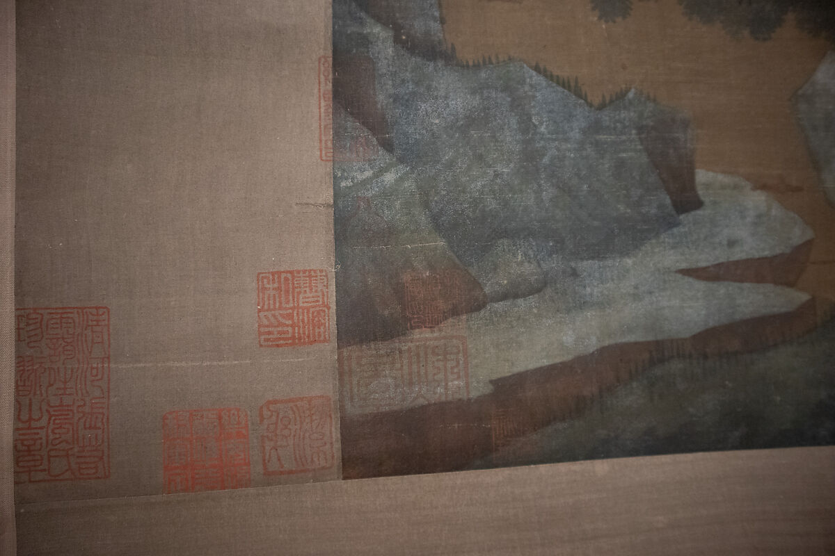 Misty Landscape, Unidentified artist, Hanging scroll; ink and color on silk, China