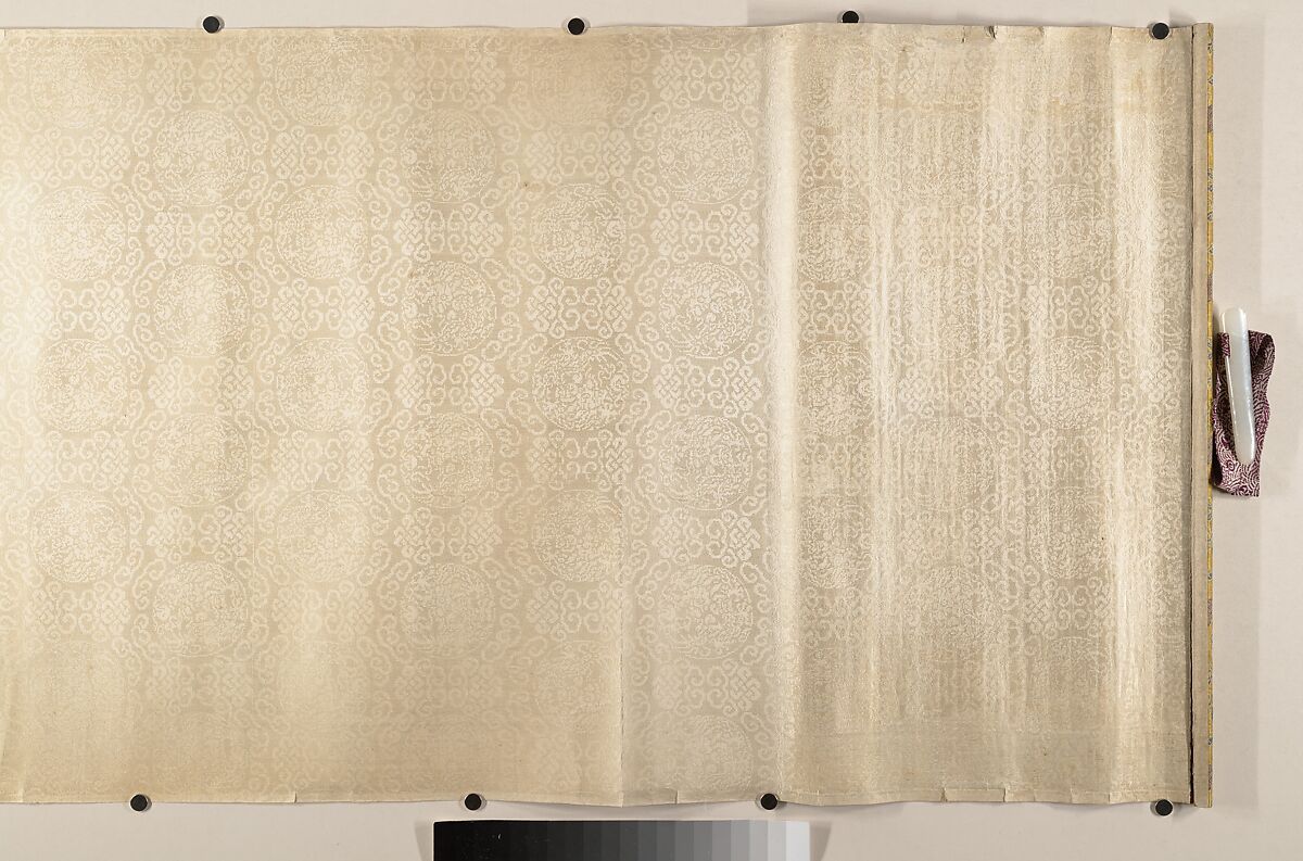 Nine Dragons, Unidentified artist (16th–17th century), fake signature of Chen Rong, active 1235–62, Handscroll; ink and color on silk, China