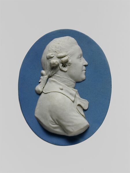 Medallion of Joshua Reynolds, Josiah Wedgwood and Sons (British, Etruria, Staffordshire, 1759–present), Jasper, British 