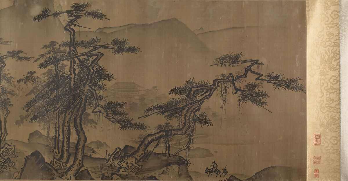 Landscape, Unidentified artist, Handscroll; ink on silk, China