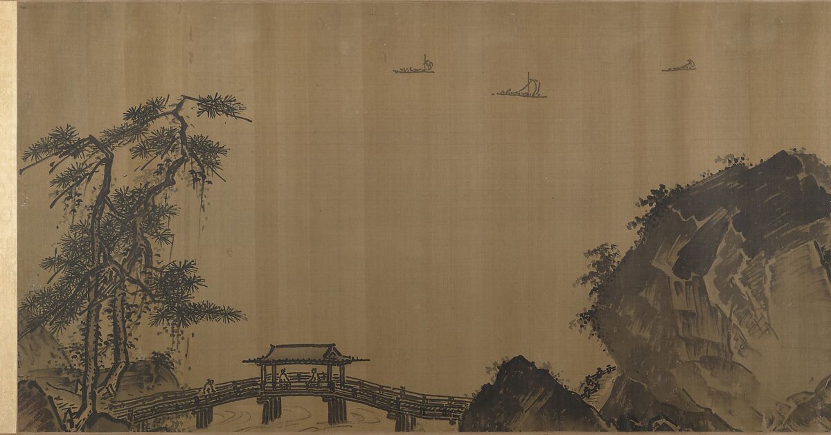 Landscape, Unidentified artist, Handscroll; ink on silk, China