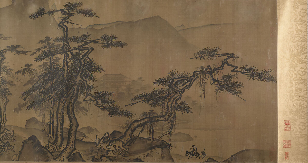 Landscape, Unidentified artist, Handscroll; ink on silk, China 