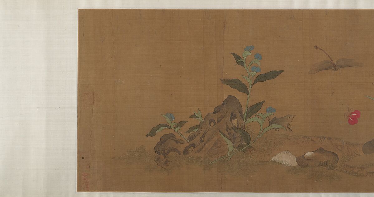 Flowers and Insects, Unidentified artist, Handscroll; ink and color on silk, China