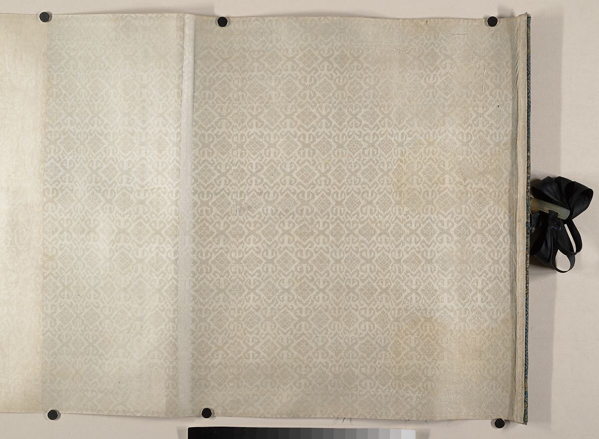 Portrait of a Member and Record of the Wang Family, Unidentified artist, Handscroll; calligraphy, ink on paper; portrait, ink and color on paper, China